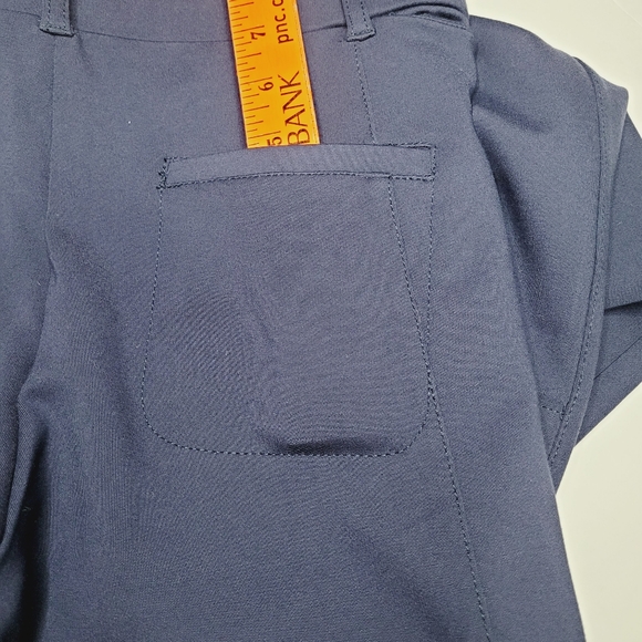 Betabrand 7-Pocket Pants Yoga Women's Medium Long Bootcut Navy Classic Pull On - Picture 12 of 13